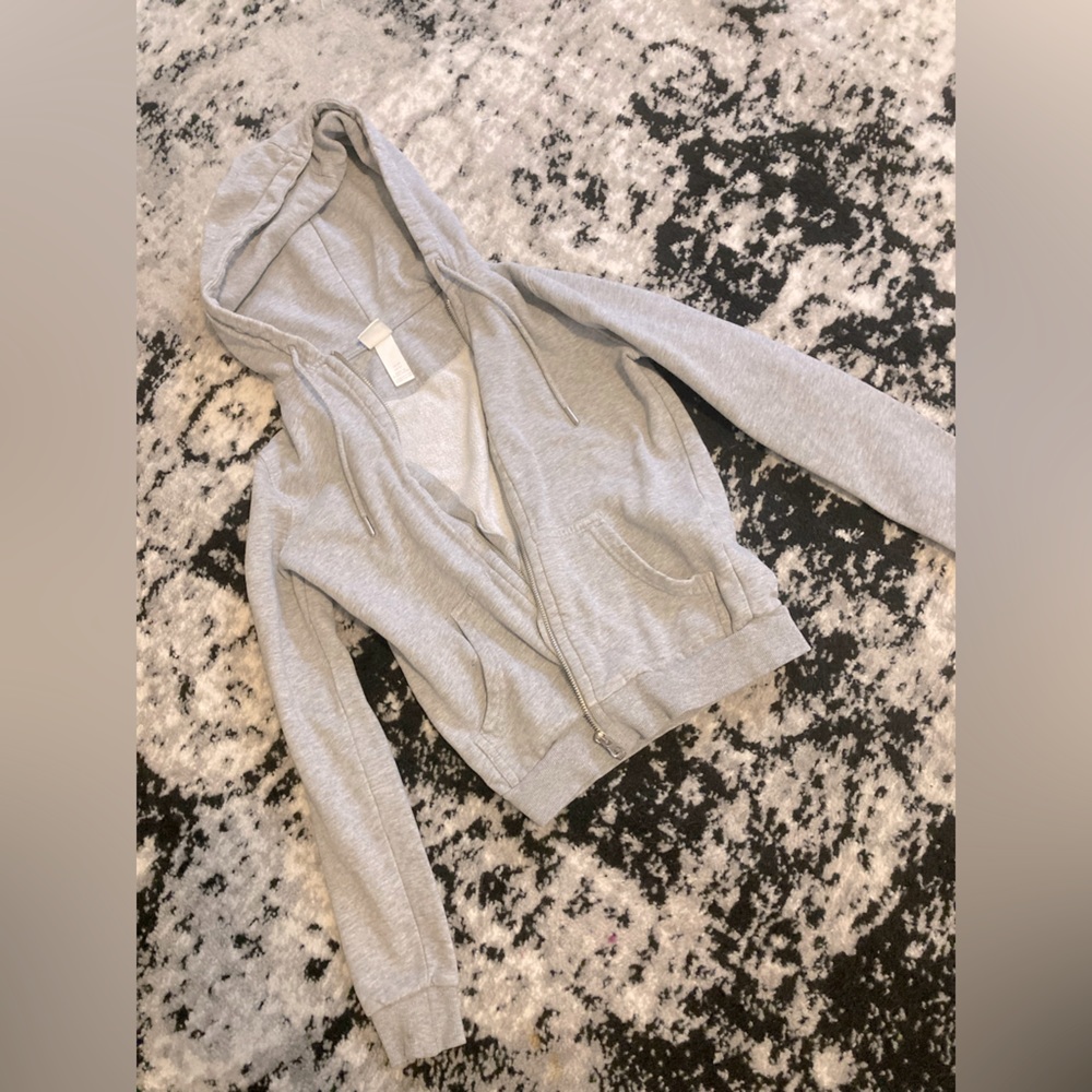 Grey xs zip up jacket